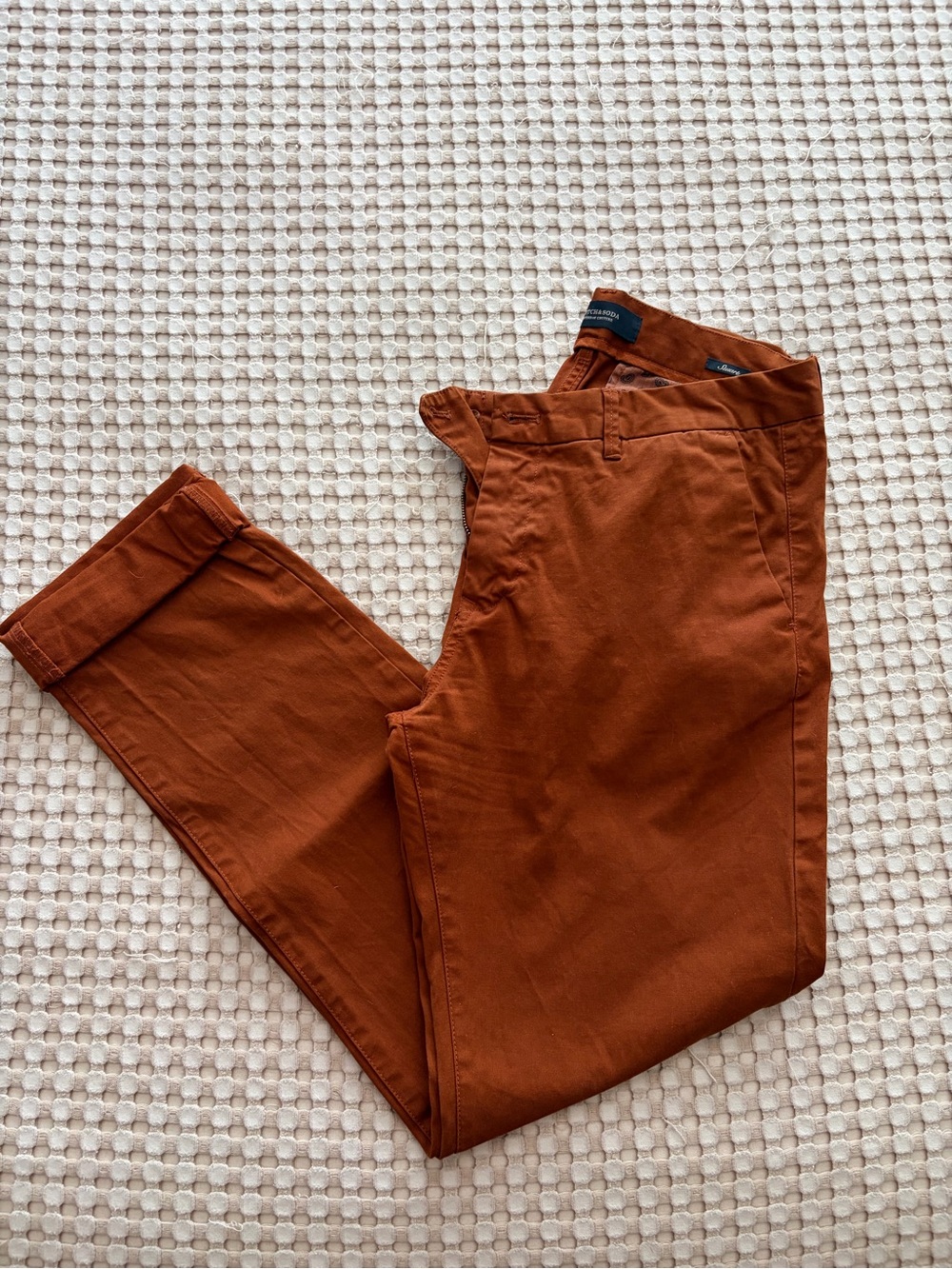 Scotch & Soda Rust Orange Slim Chinos